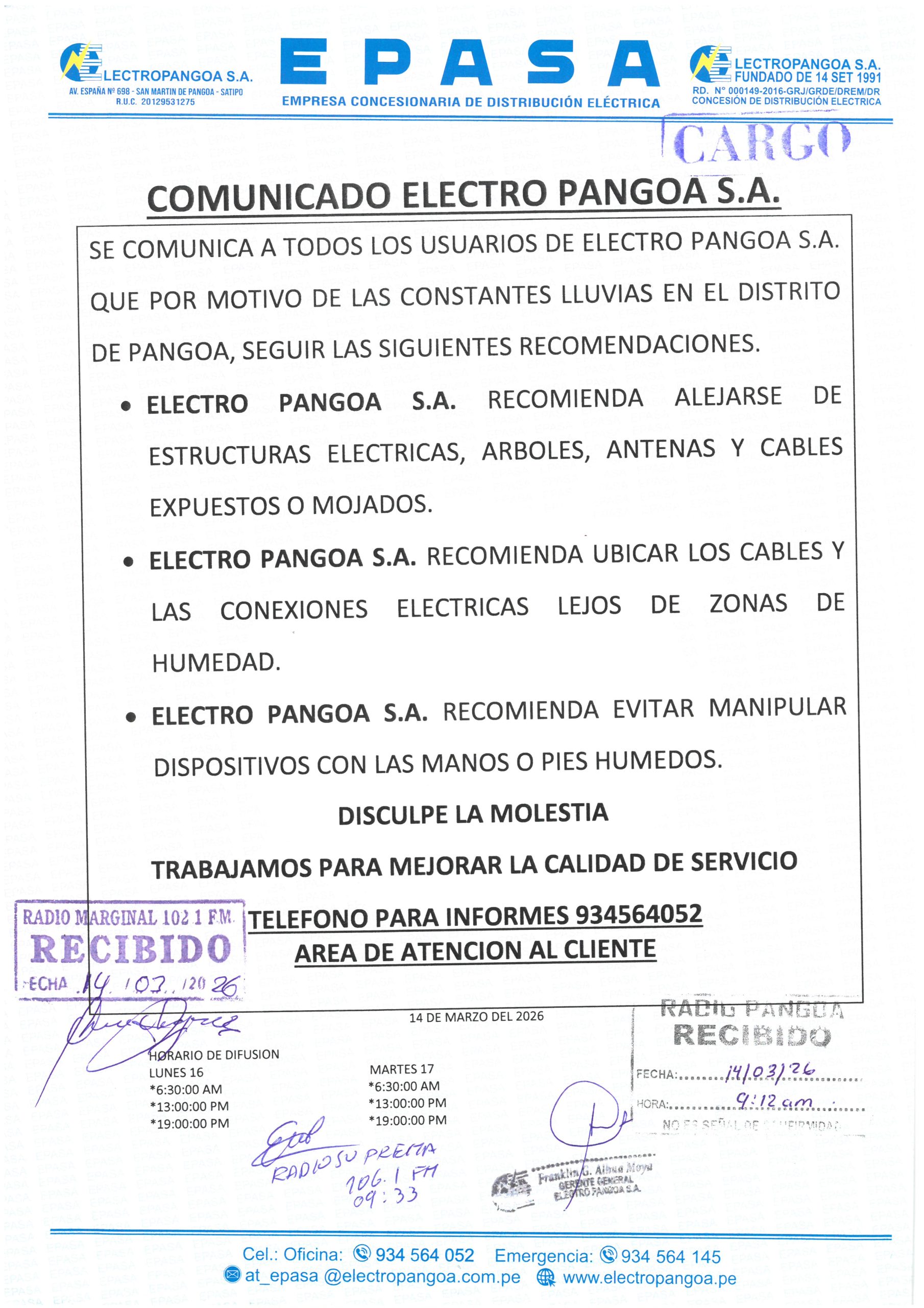 Comunicado: Horario de atención por fiestas de fin de año